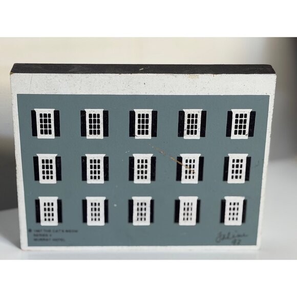 Vintage Cats Meow 1987 Murray Hotel Series V Wooden Village Shelf Sitter Retired - Picture 5 of 8
